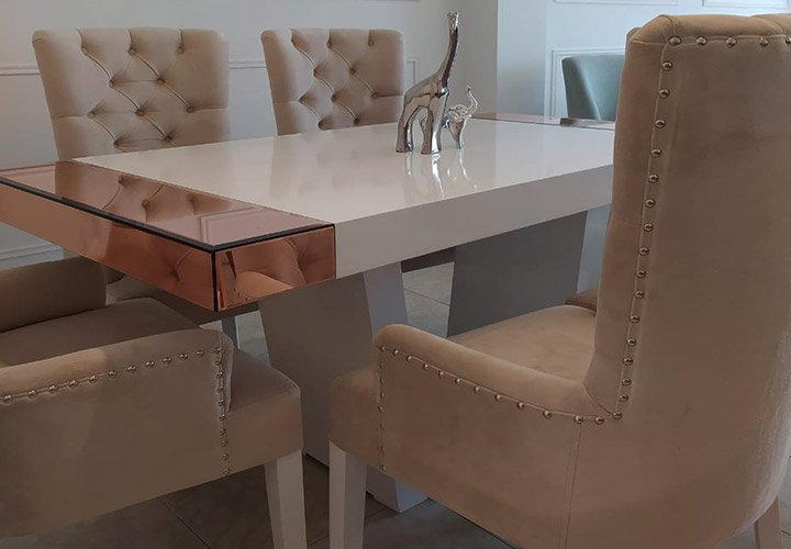 Comedor base plantilla de 4 puestos fabricado en madera cedro - 27